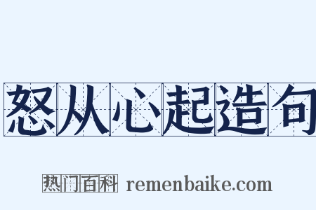 怒从心起造句是什么意思的图片